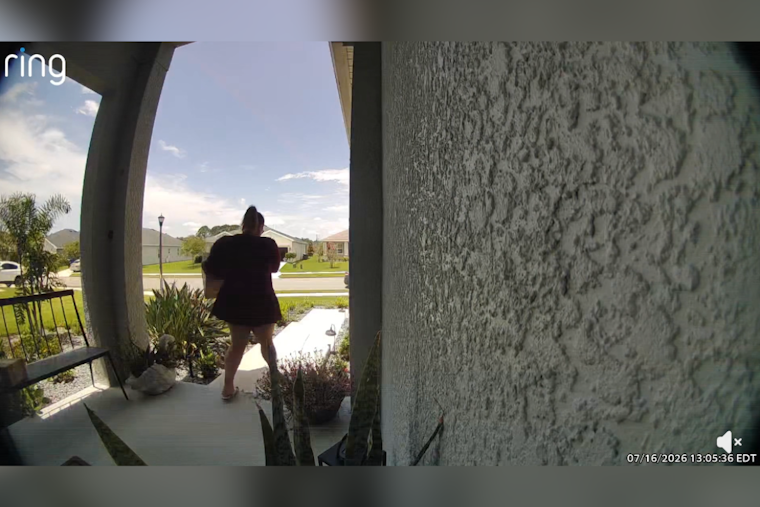 Lakeland Cops Hunt Red-Dress Porch Pirate Who Swiped Amazon Packages