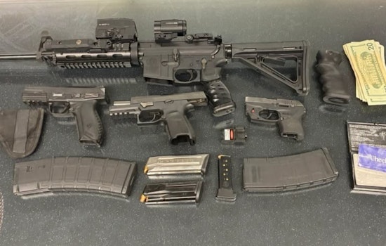 Lakewood Truck Blocked In Traffic, Felon Found With Four Guns Inside