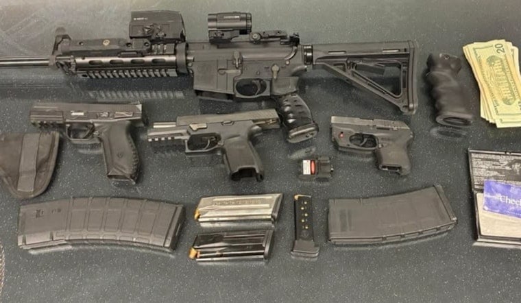 Lakewood Truck Blocked In Traffic, Felon Found With Four Guns Inside