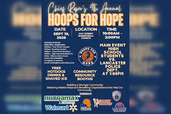 Lancaster Police to Face Off Against High Schoolers at Hoops for Hope on Sept. 19