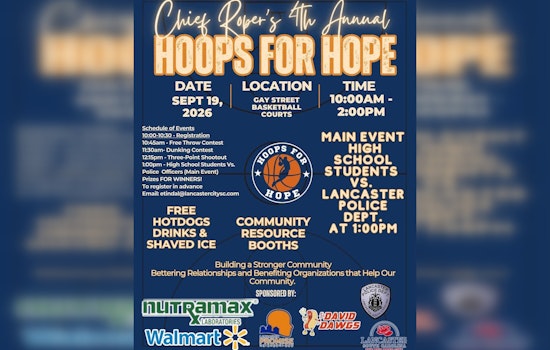 Lancaster Police to Face Off Against High Schoolers at Hoops for Hope on Sept. 19