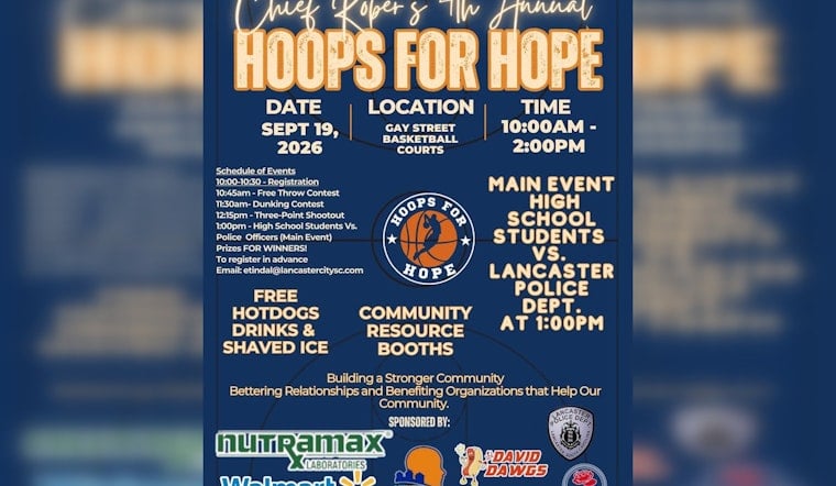 Lancaster Police to Face Off Against High Schoolers at Hoops for Hope on Sept. 19