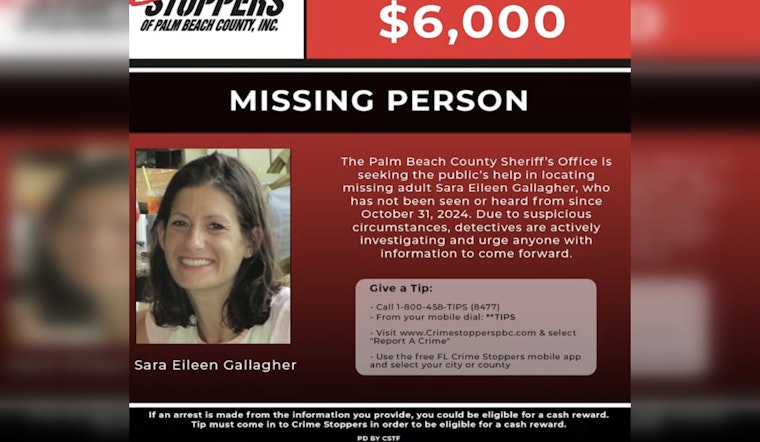 Lantana Woman Missing Since 2024 — Sheriff Boosts Reward to $6,000 for Tips