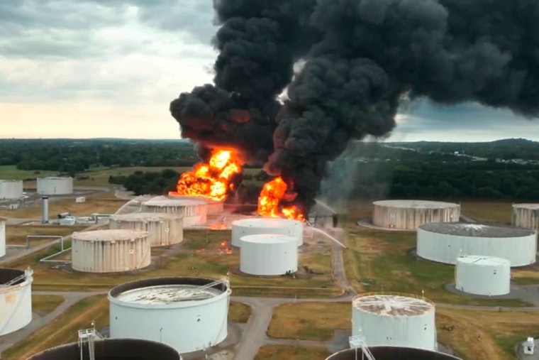 Lightning Sparks Tank Fire at Glenpool Pipeline Hub, Forces Evacuations