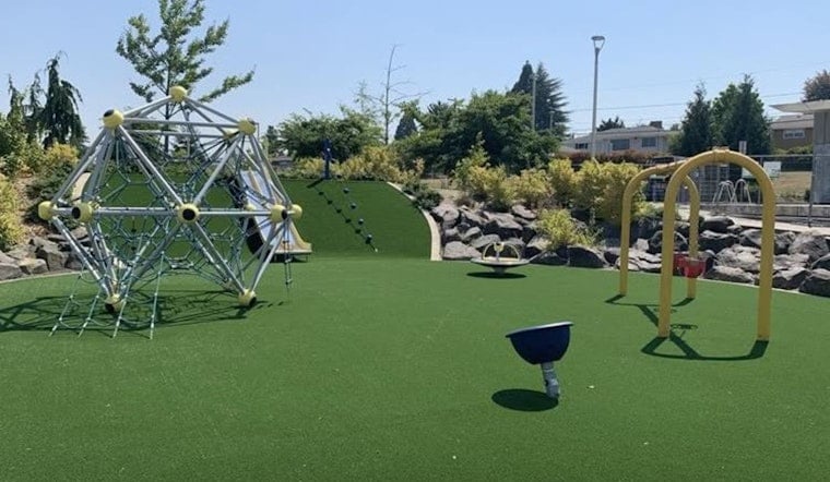 Luuwit View Park Playground Reopens Monday With New Turf, Rope Climb