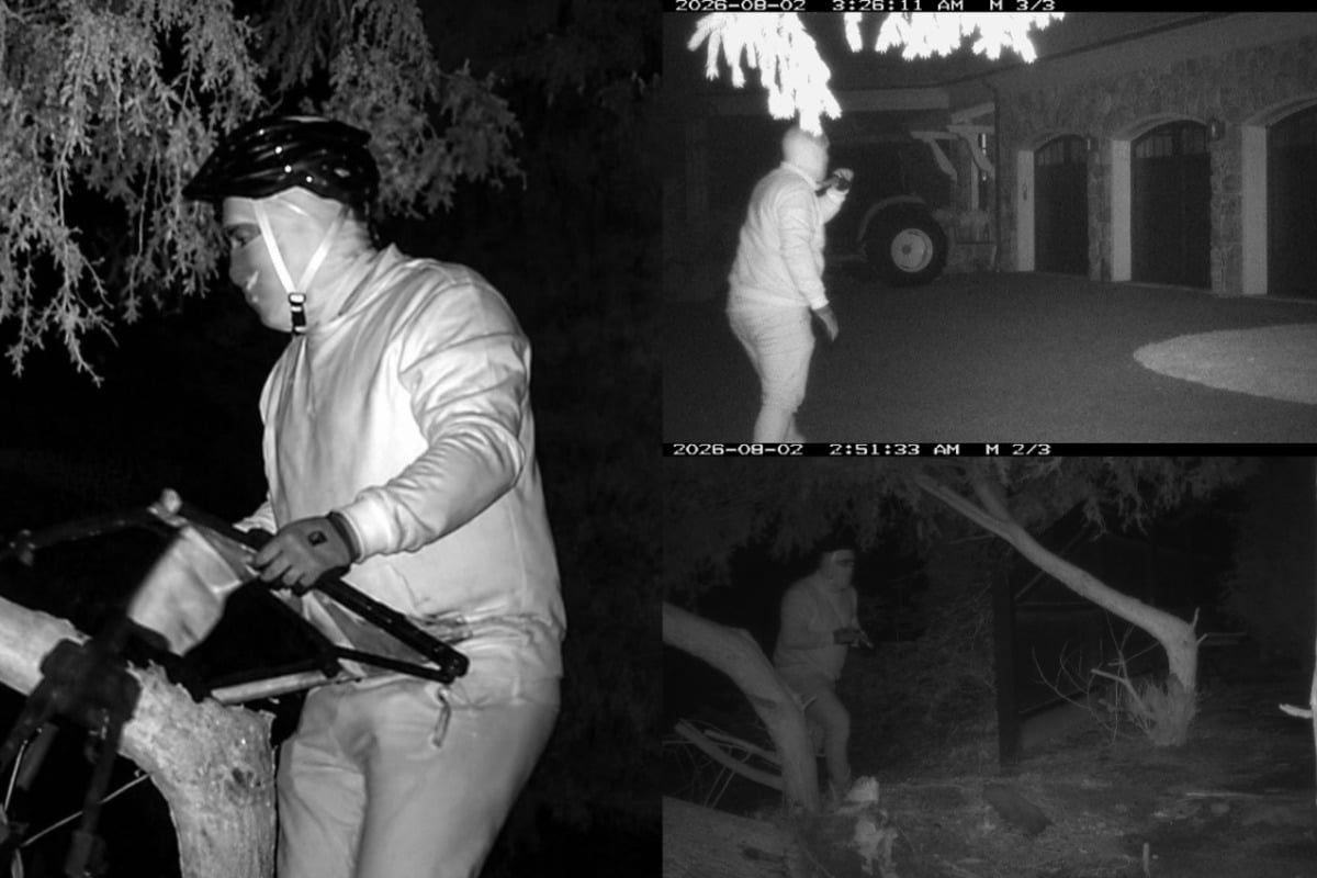 Masked Man in Helmet Hauls Hunting Chair in Bizarre 3 A.M. Visit to Weston Home