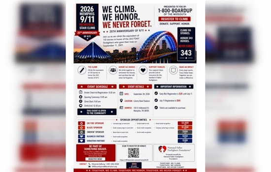 Memphis Debuts 9/11 Stair Climb Honoring 343 Fallen FDNY Firefighters