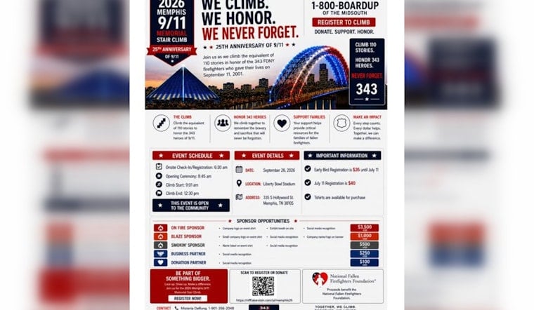Memphis Debuts 9/11 Stair Climb Honoring 343 Fallen FDNY Firefighters