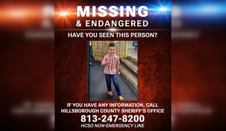 Non-Verbal 5-Year-Old Vanishes From Tampa Home, Deputies Race Clock