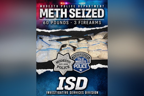 Modesto Highway 99 K-9 Bust Uncovers 60 Pounds of Meth, Guns