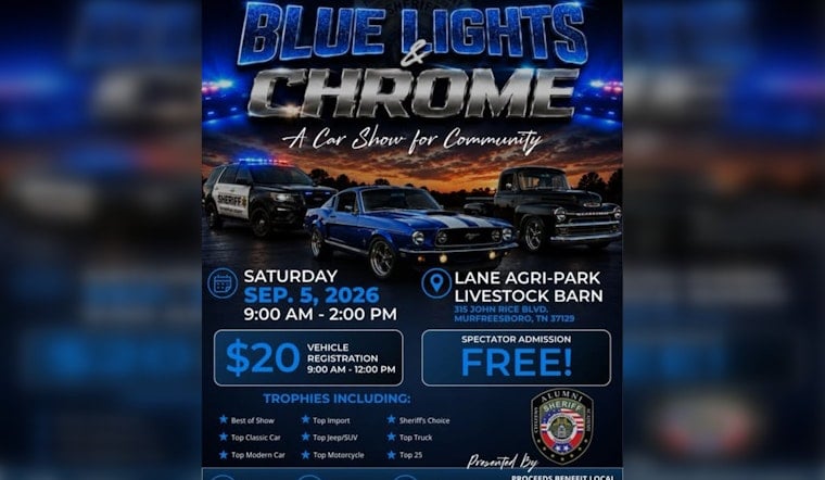 Murfreesboro Sheriff's Alumni Group Revs Up New Car Show for Scholarships