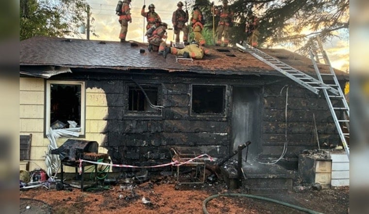 North Portland Firefighter Burns Ear as Window Blast Sparks Flashover