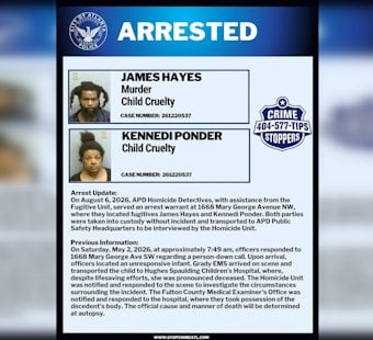 Northwest Atlanta Couple Arrested Three Months After Infant Girl's Death