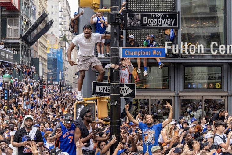 One Knicks Champions Way Sign Sells for $35,531, City Keeps 29 Off Market