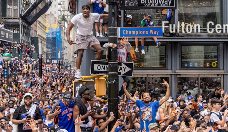 One Knicks Champions Way Sign Sells for $35,531, City Keeps 29 Off Market
