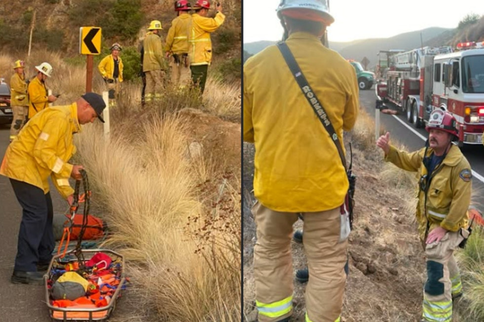 Ortega Highway Rescue Pulls Driver From Steep Embankment, Fire Crews Warn of Danger