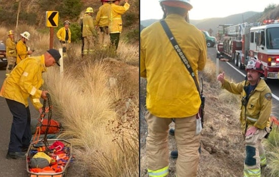 Ortega Highway Rescue Pulls Driver From Steep Embankment, Fire Crews Warn of Danger