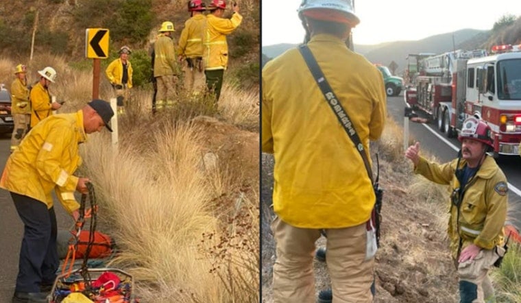 Ortega Highway Rescue Pulls Driver From Steep Embankment, Fire Crews Warn of Danger