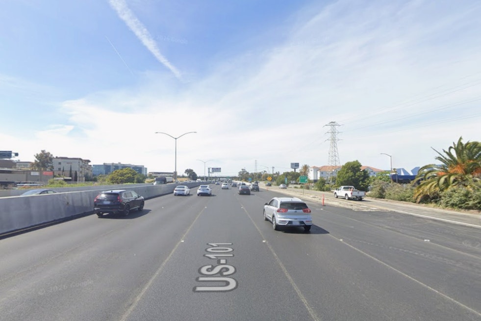 Pedestrian Killed Walking Highway 101 Lanes Near San Carlos's Holly Street