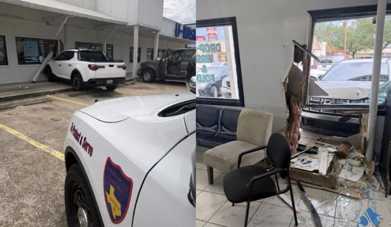 Pickup Truck Slams Into Cypress Laundromat, No Injuries Reported