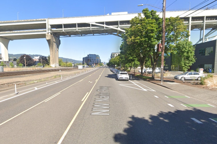 Portland Naito Parkway Warehouse Inferno Forces Fire Crews Into Defensive Fight