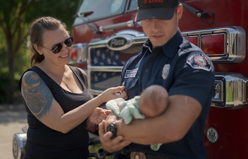 Puyallup-Area Firefighters Reunite With Baby Girl Born Five Weeks Early En Route to ER
