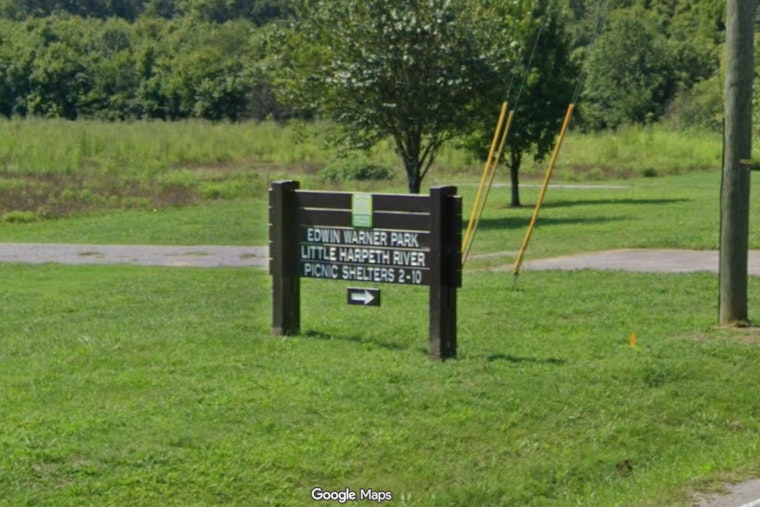 Rattlesnake Slithers Across Trail At Nashville's Warner Parks During Mating Season