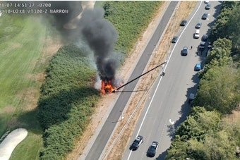 Redmond Crash Sends Car Off Willows Road Trail Into Utility Pole, Sparks Fire