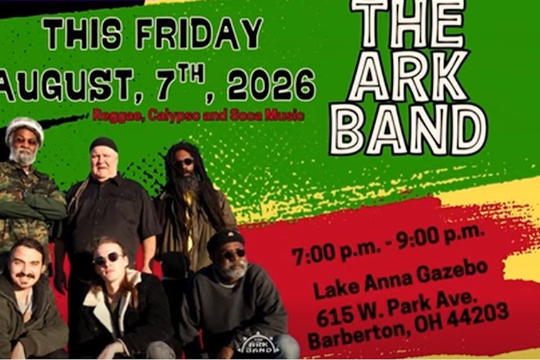 Reggae Trio The Ark Band Brings Free Show to Barberton's Lake Anna Gazebo