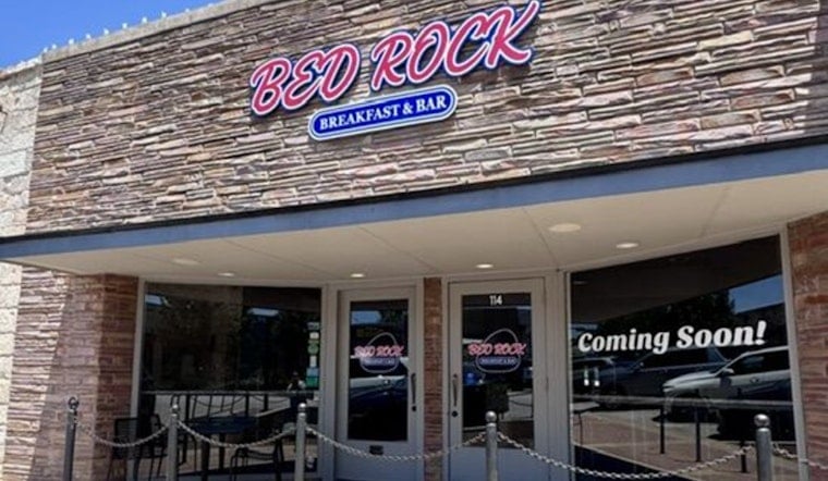 Retro Diner Bed Rock Breakfast & Bar Set to Wake Up Historic Round Rock Storefront