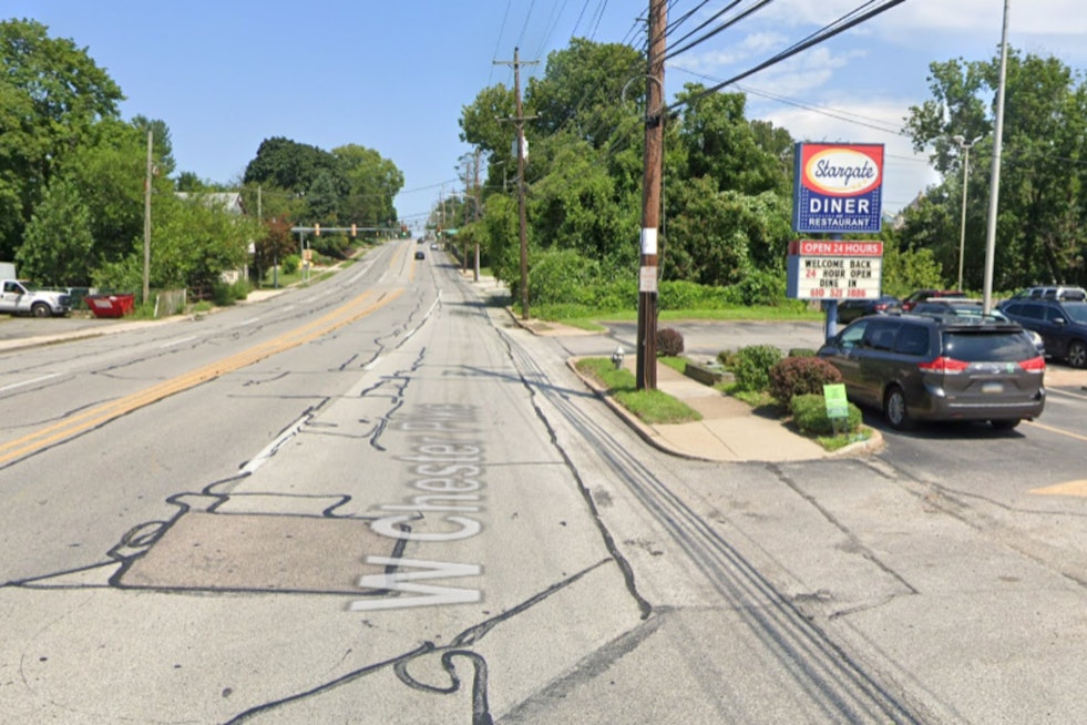 Ridley Park Driver Freed From Wreck After Car Vaults Median on Chester Pike