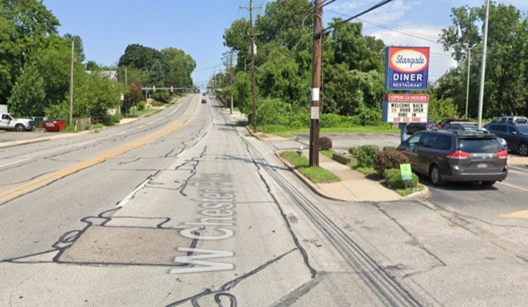 Ridley Park Driver Freed From Wreck After Car Vaults Median on Chester Pike