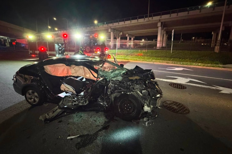 Rollover Crash Traps Driver at Wilmington Intersection, Two Hurt