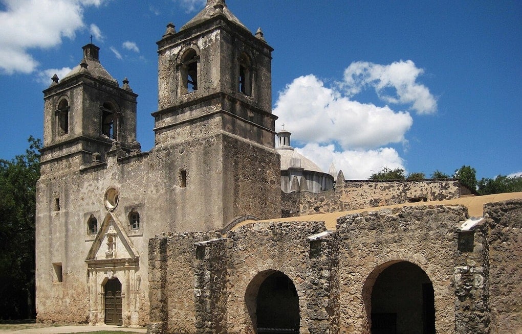 San Antonio's Oldest Stone Church Glows Twice as Sunset Hits Just Right