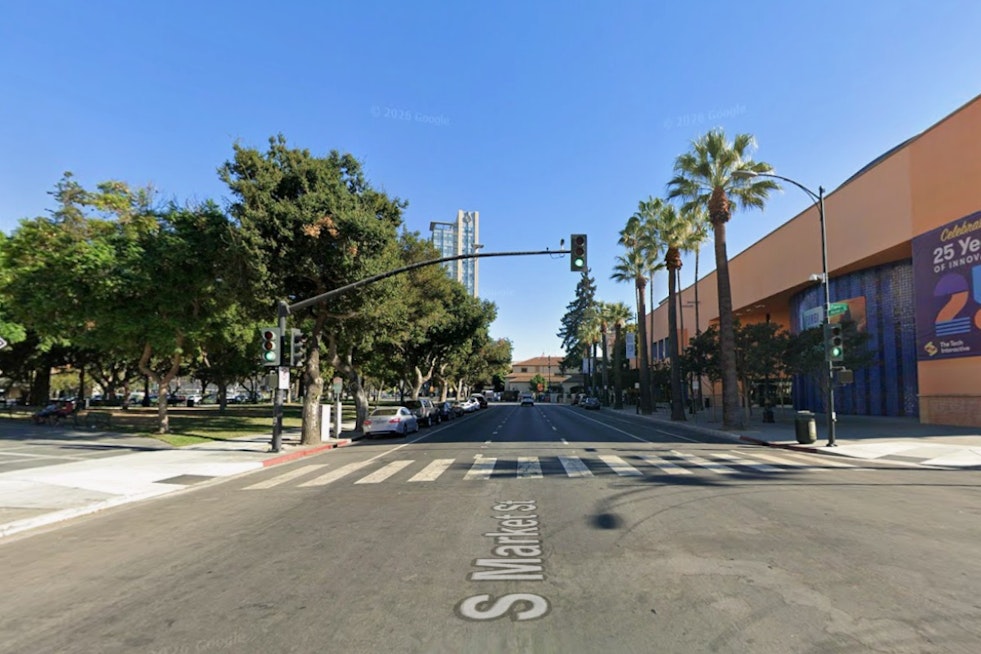San Jose Tears Out All 32 Palms From Historic Circle of Palms Plaza