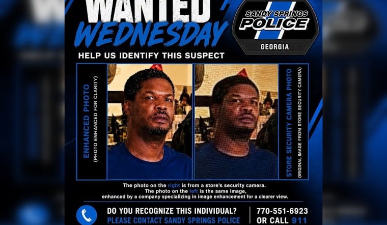 Sandy Springs Police Release Enhanced Photos in Hunt for Sexual Battery Suspect
