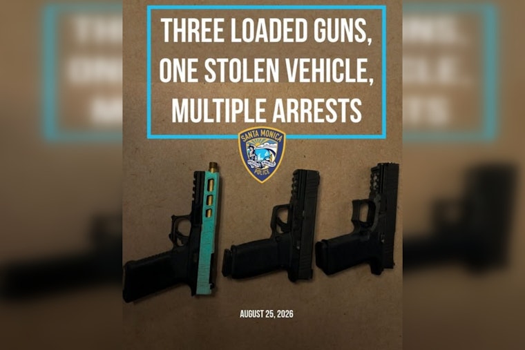 Santa Monica Cameras Track Stolen Audi, Three Loaded Guns, Four Arrests