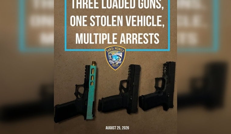 Santa Monica Cameras Track Stolen Audi, Three Loaded Guns, Four Arrests
