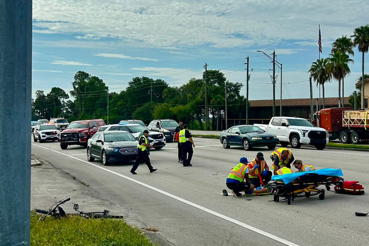 Sebring Bicyclist Airlifted After US 27 Crash