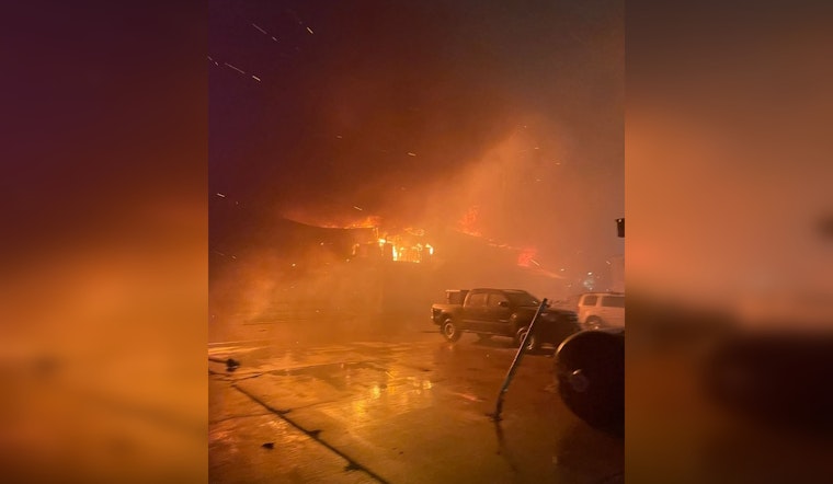 Second-Alarm Fire Tears Through Galveston Seafood Warehouse Near Yacht Basin