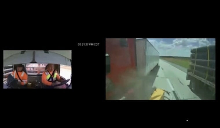 Semi Slams Into Attenuator Truck at 50 MPH in Cotton County, One Hospitalized