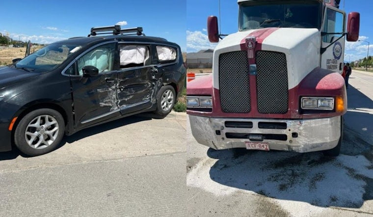 Semi-Truck Crash Shuts Down E. 96th Avenue, Two Hurt Near Reunion