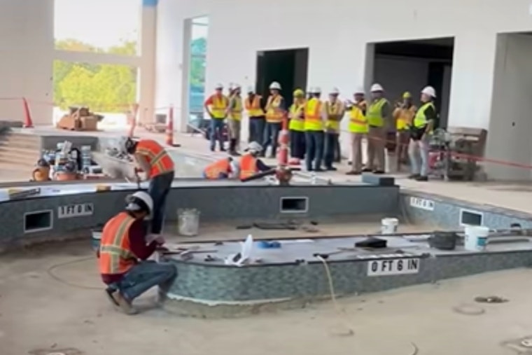 Senter Park's $23M Aquatic Center Hits 75% Done, Water Slides Rising in Irving
