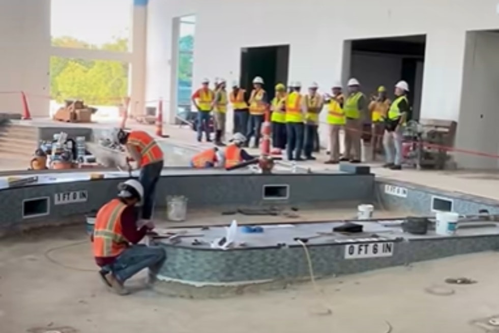 Senter Park's $23M Aquatic Center Hits 75% Done, Water Slides Rising in Irving