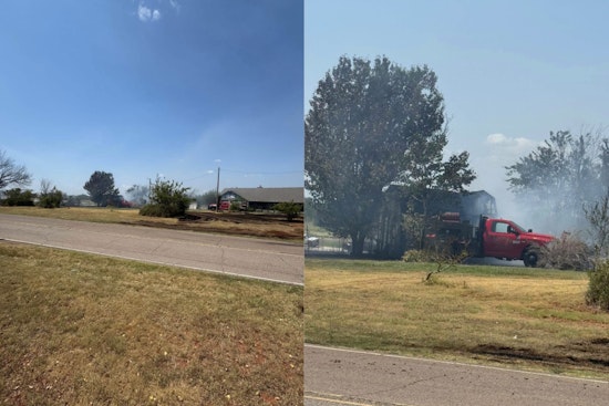 Seven Fire Departments Battle Langston Wildfire Two Days Into County Burn Ban