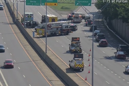 Seven Hurt in I-71 Ramp Crash Near Cleveland Hopkins, Traffic Backs Up Six Miles