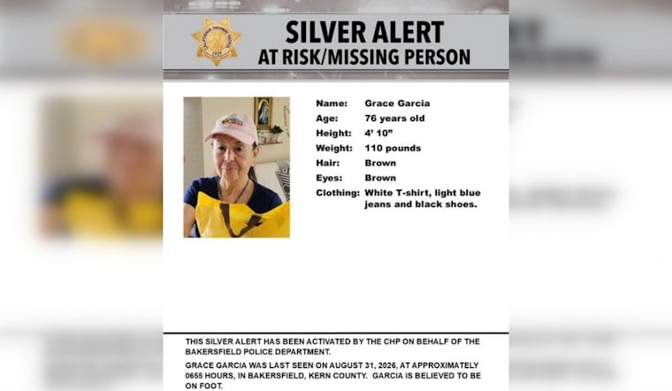 Silver Alert Issued for Bakersfield Grandmother, 76, Missing Since Monday Morning