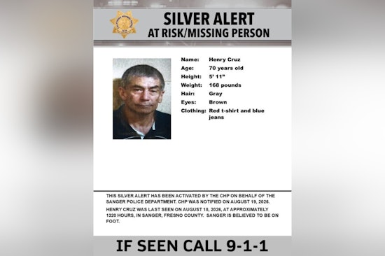 Silver Alert Issued for Missing Sanger Man, 70, Last Seen on Foot