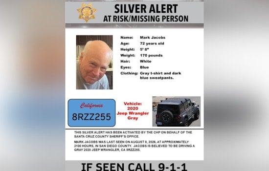 Silver Alert Spans 600 Miles as Santa Cruz County Seeks Missing 72-Year-Old Driver