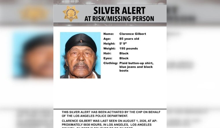 South LA Silver Alert: Search On for Missing 85-Year-Old Clarence Gilbert